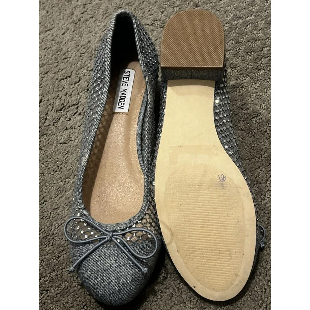 Women’s Steve Madden Cherish Pump Blue W/Glass Sz 9.5